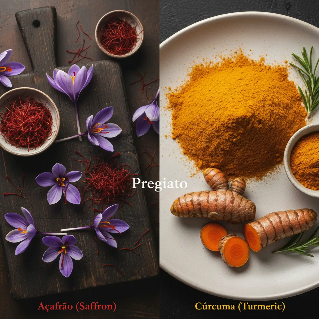 Açafrão em po (Verdadeiro) vs Cúrcuma: Saiba a Diferença Real | Pregiato